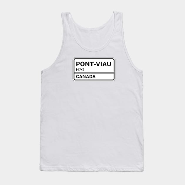 Pont Viau H7G Zip Code Tank Top by Rajadrone